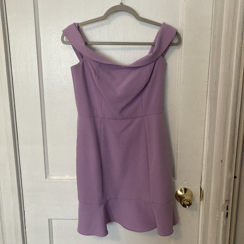 Gianni Bini Lilac Off the Shoulder Dress Size 4